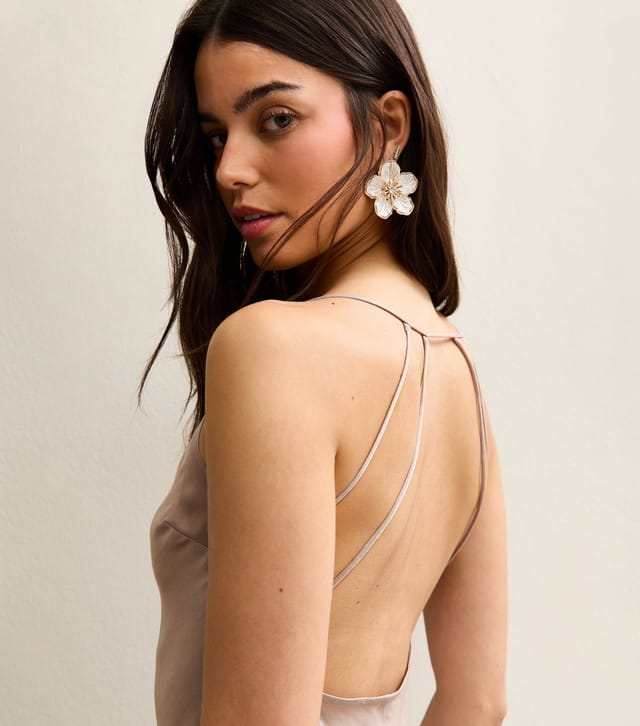 New Look Women's Pale Pink Satin Slip Maxi Dress New Look - 3