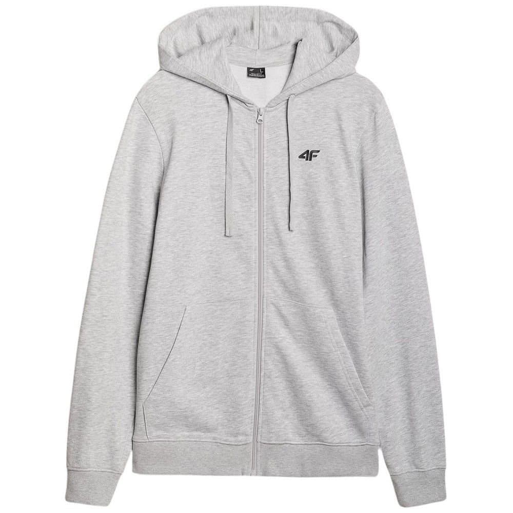 4F 4F Men's WMM00TSWSM1768 Full Zip Hoodie in Grey
