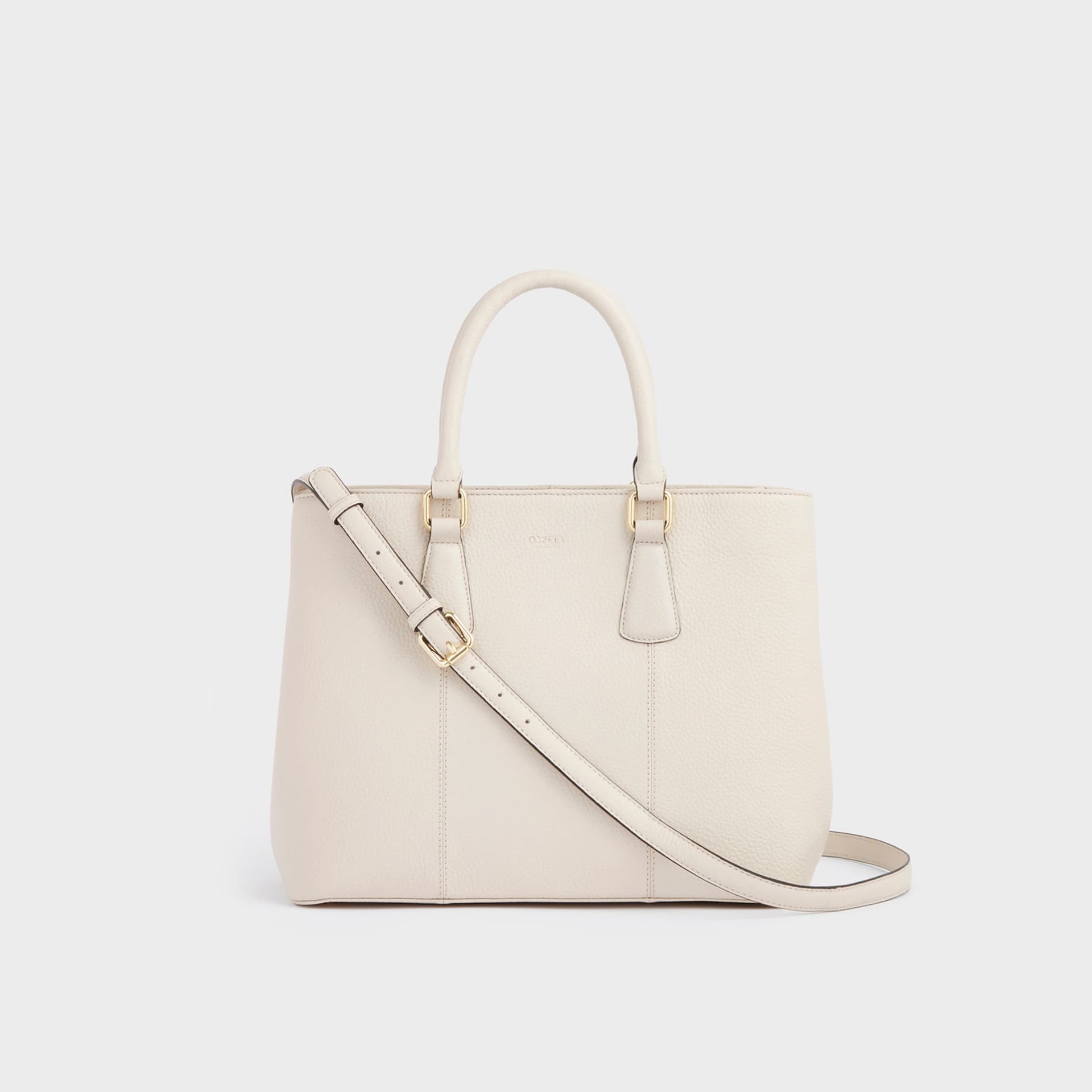 OSPREY LONDON OSPREY LONDON Off-White Leather Work Bag