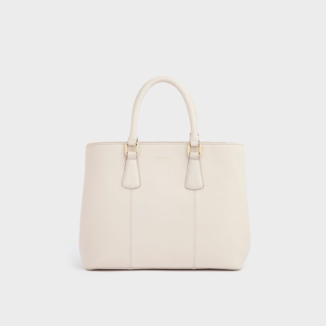 OSPREY LONDON OSPREY LONDON Women's The Adaline Leather Work Bag in Off-White - 2