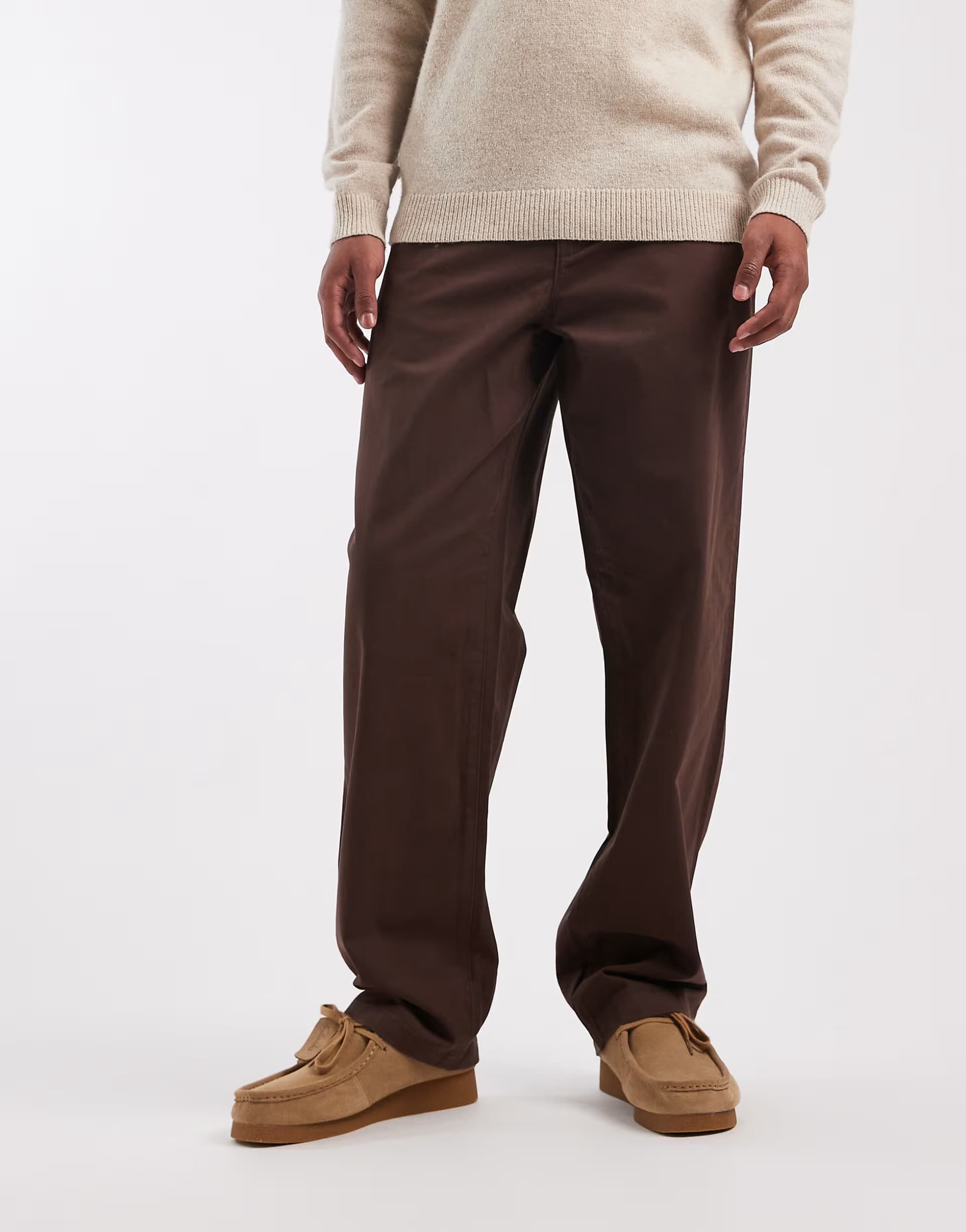 ASOS ASOS DESIGN baggy trousers in brown