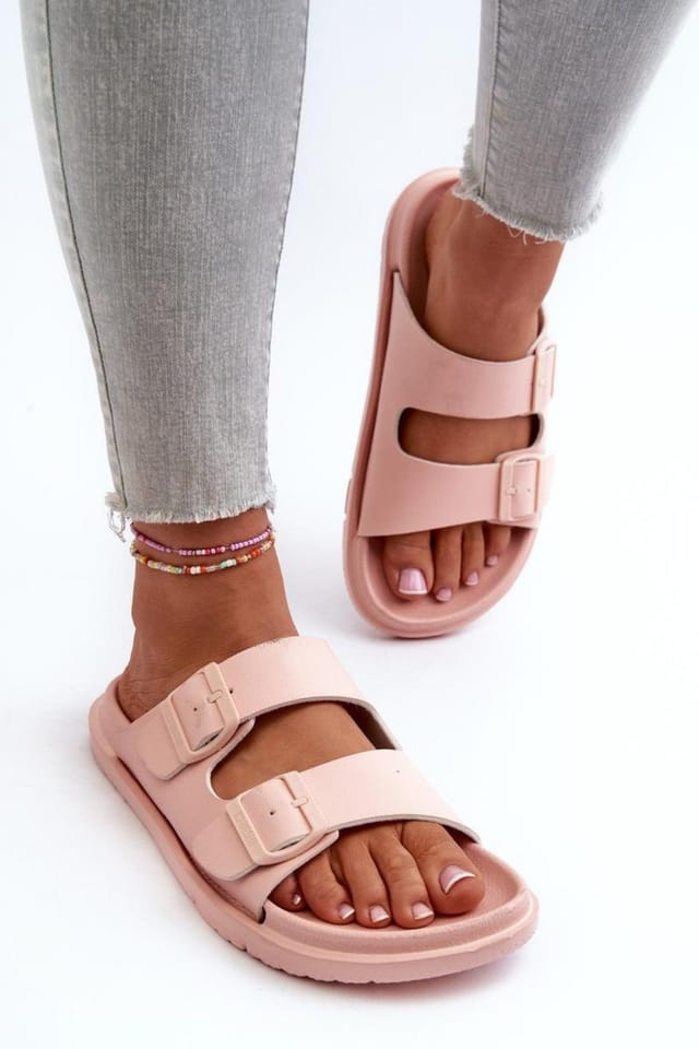Love Lace Love Lace Women's Big Star Lightweight EVA Foam Flip Flops with Adjustable Straps in Pink - 3