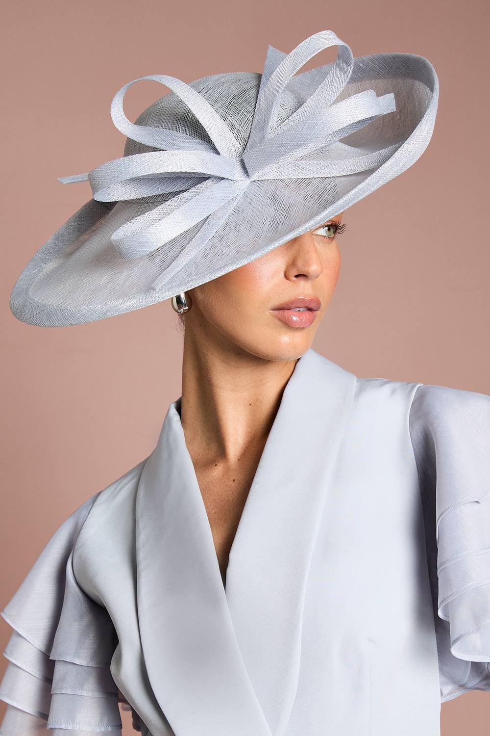 Coast Coast Women's Lisa Tan Bow Wide Brim Hat in Blue - 2