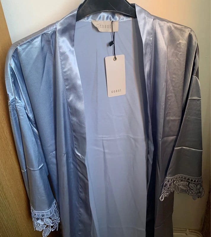 Coast Light Blue Silk Robe