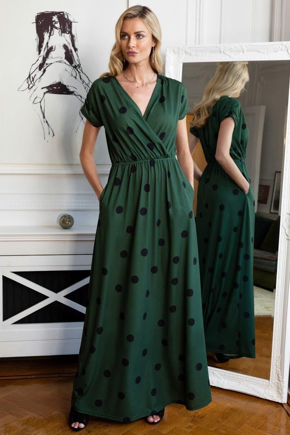 Hot Squash Hot Squash Women's Maxi Dress in Bottle Green
