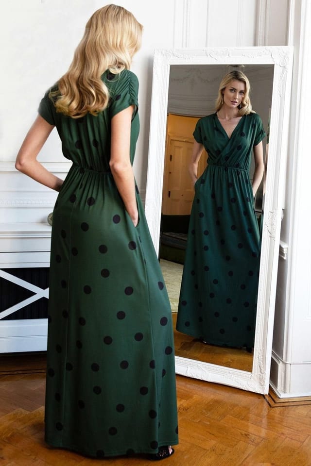 Hot Squash Hot Squash Women's Maxi Dress in Bottle Green - 2