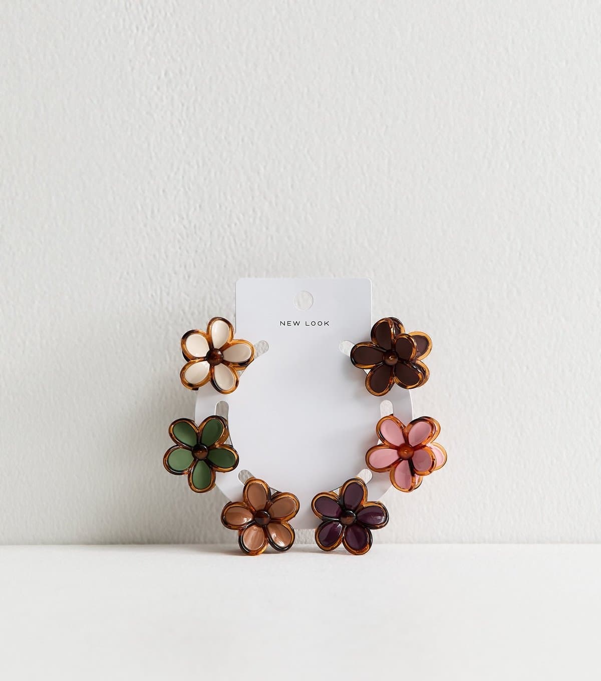 New Look Pack of 6 Multicoloured Mini Floral Hair Claw Clips New Look