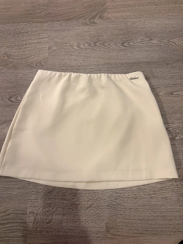 Missguided Cream Mini Skirt - High Waisted Neutral Y2K