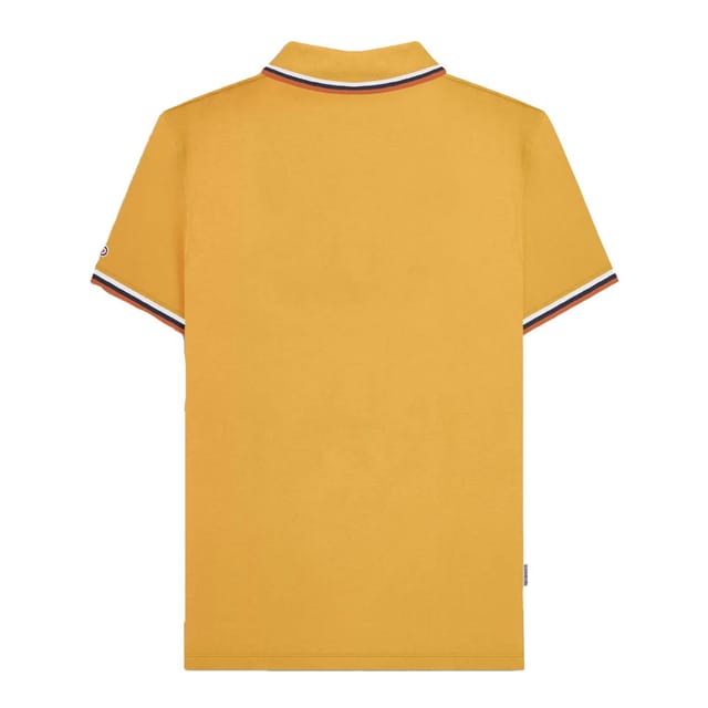 Lambretta Lambretta Men's SS25 Triple Tipped Polo Shirt in Gold - 2