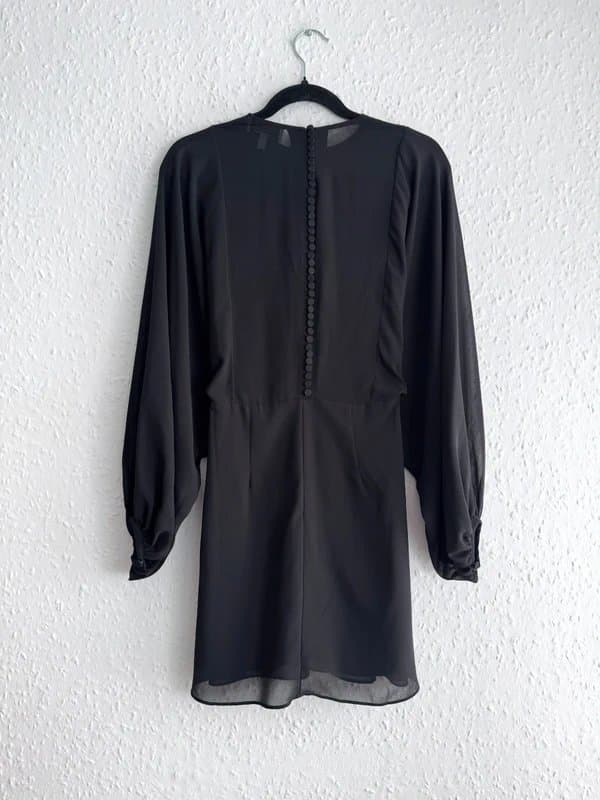 & Other Stories Women’s & Other Stories Black Sheer Balloon Sleeve Mini Dress UK 10