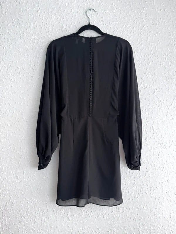 & Other Stories Women’s & Other Stories Black Sheer Balloon Sleeve Mini Dress UK 10 - 1