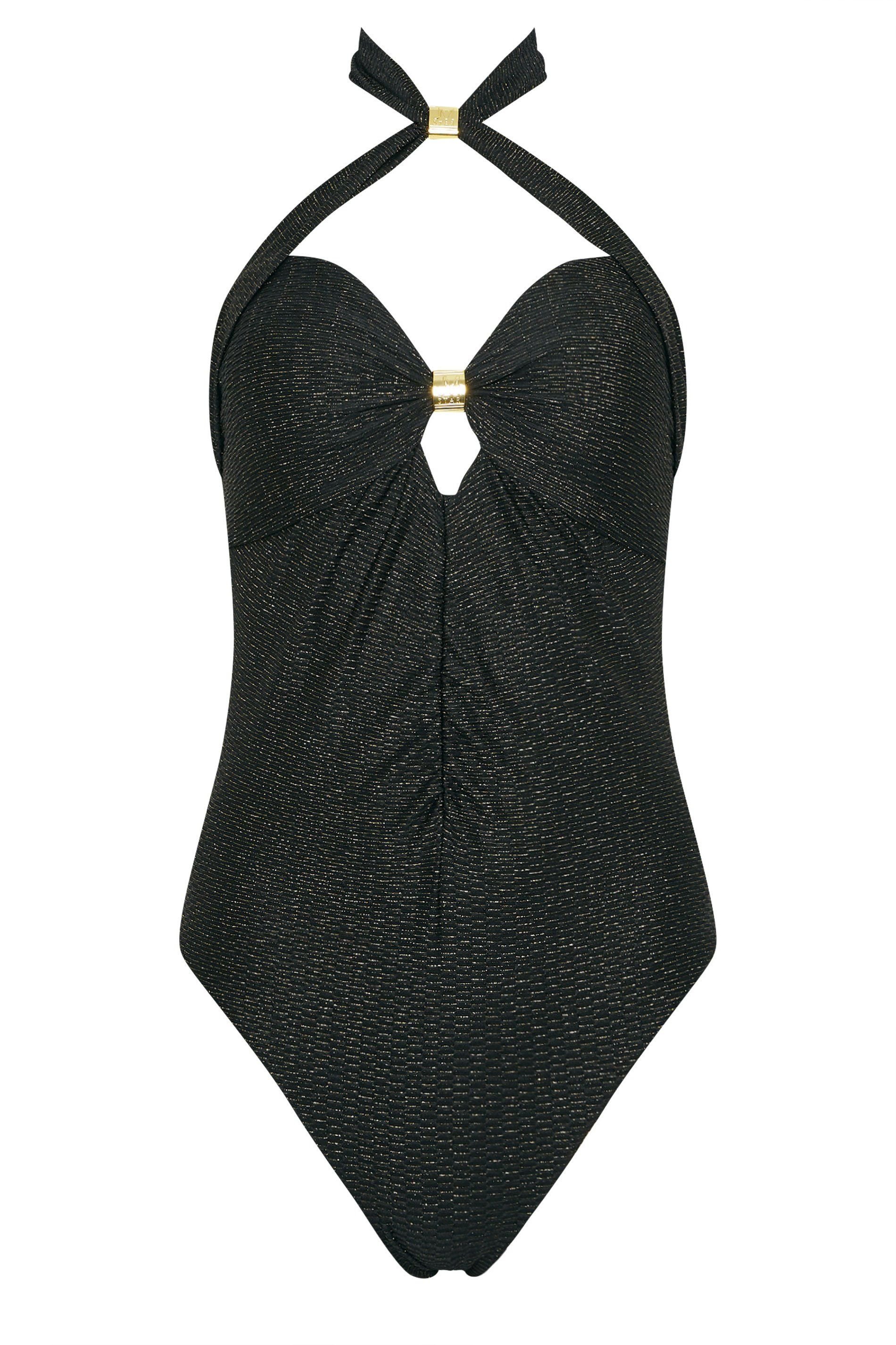 Star By Julien Macdonald Star by Julien Macdonald Women's Metallic Multi-Wear Swimsuit in Black - 2