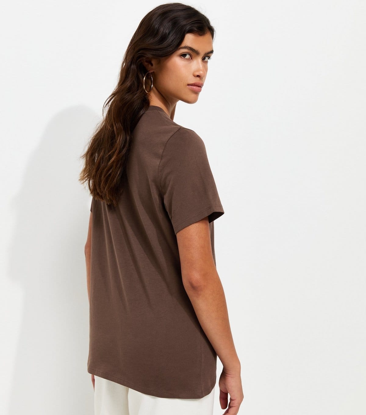 New Look Women's Dark Brown Cotton T-Shirt New Look - 4