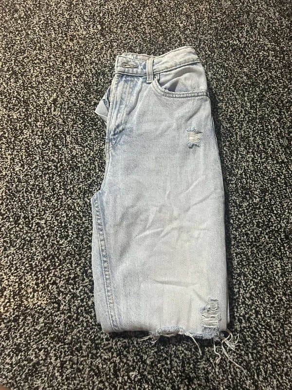 Bershka Blue ripped jeans