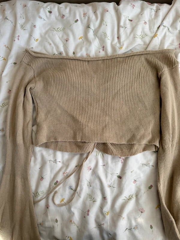 PrettyLittleThing (a) prettylittlething plt tan drawstring jumper knit