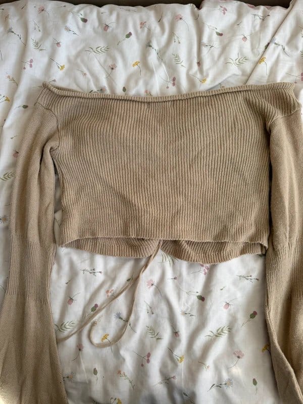 PrettyLittleThing Beige Cropped Knit Jumper