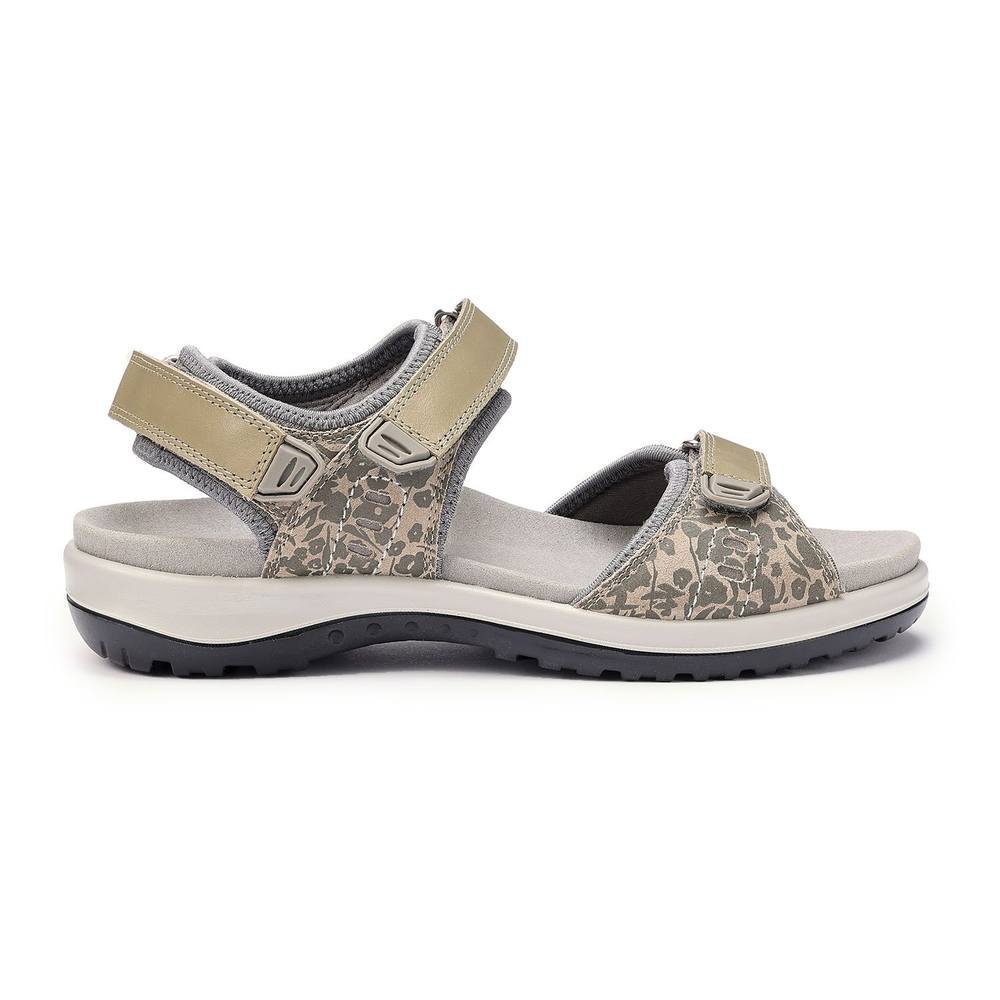 Hotter Hotter Women's Wide 'Walk II' Sandals in Khaki - 3