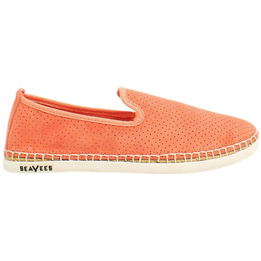 Seavees Seavees Women's Ocean Park Slip-On Orange Suede Leather Espadrilles