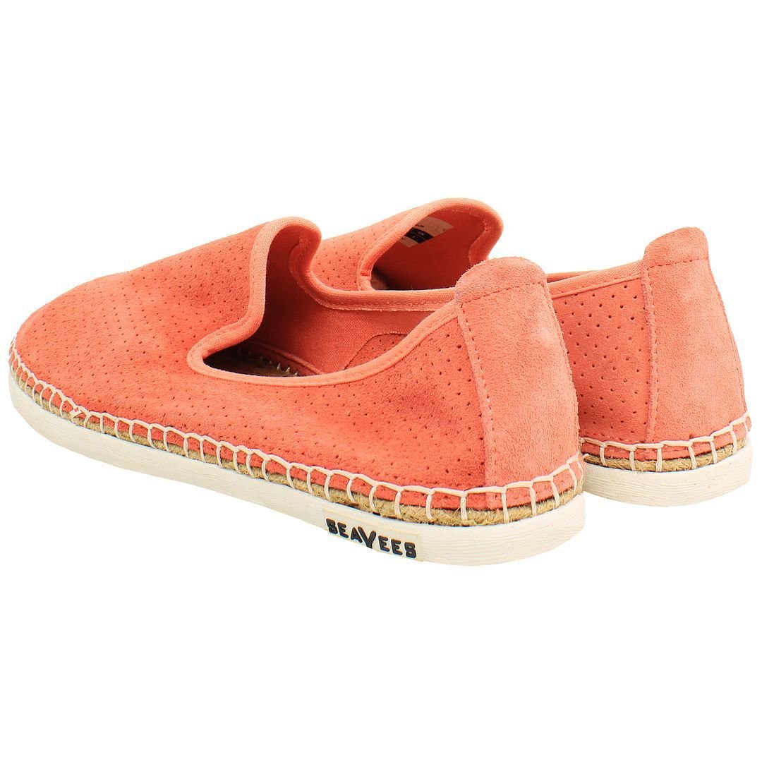 Seavees Seavees Women's Ocean Park Slip-On Orange Suede Leather Espadrilles - 3