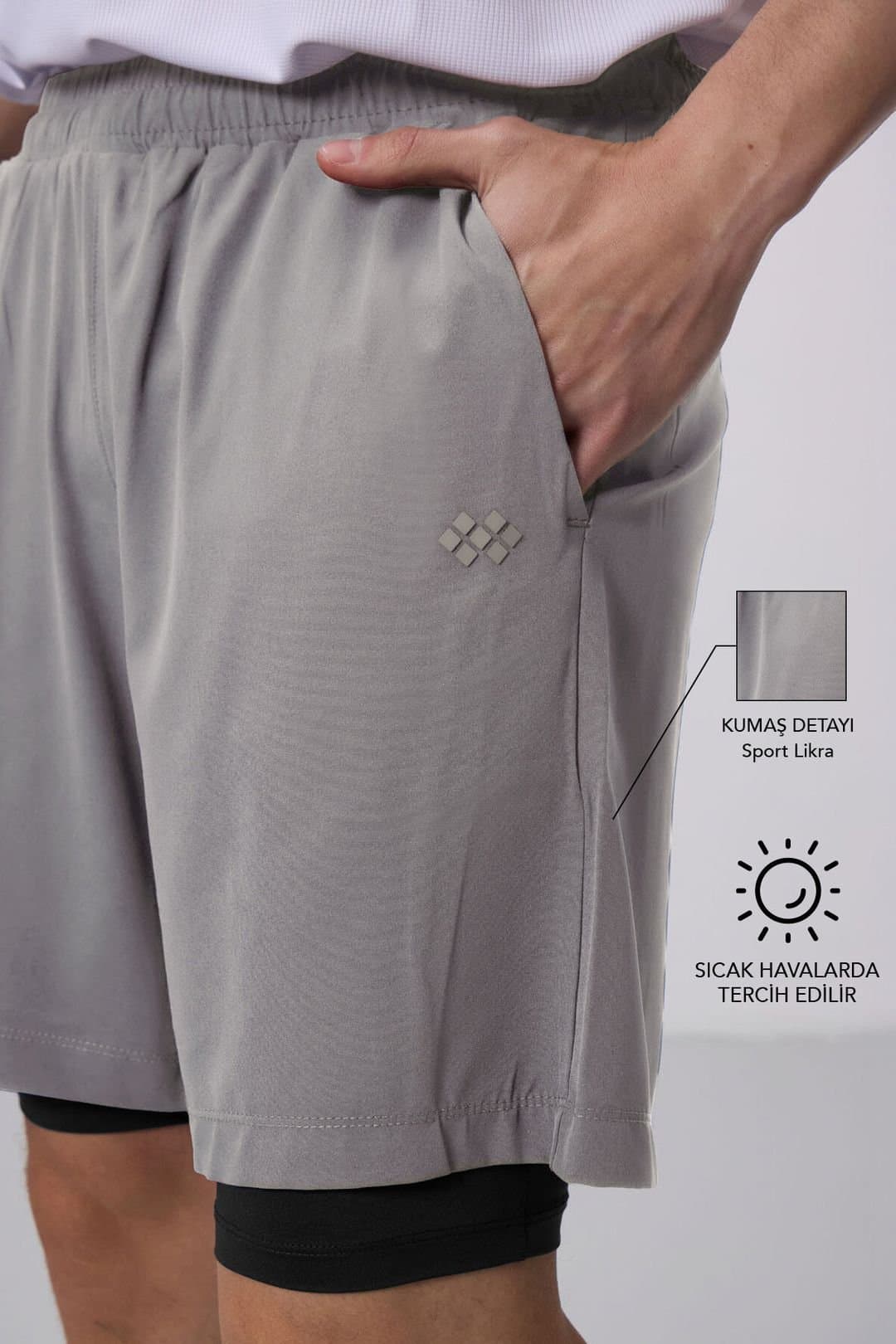 Tommy Life Tommy Life Men's Regular Fit Jersey Shorts in Light Grey