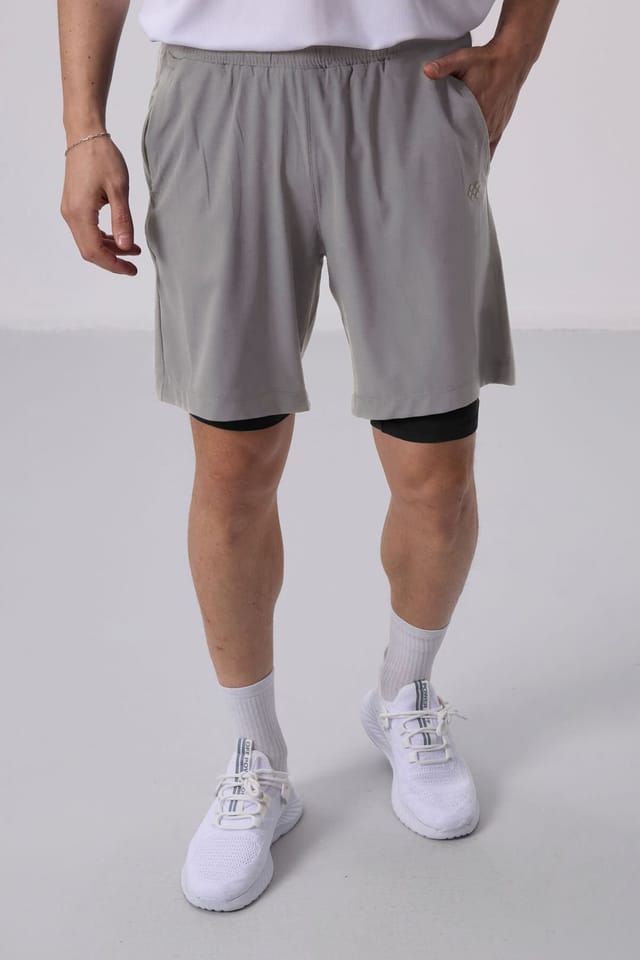 Tommy Life Tommy Life Men's Regular Fit Jersey Shorts in Light Grey - 3
