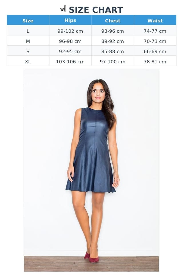 Love Lace Love Lace Women's Evening Sleeveless Fitted Dress Elastic Waxed in Blue - 3