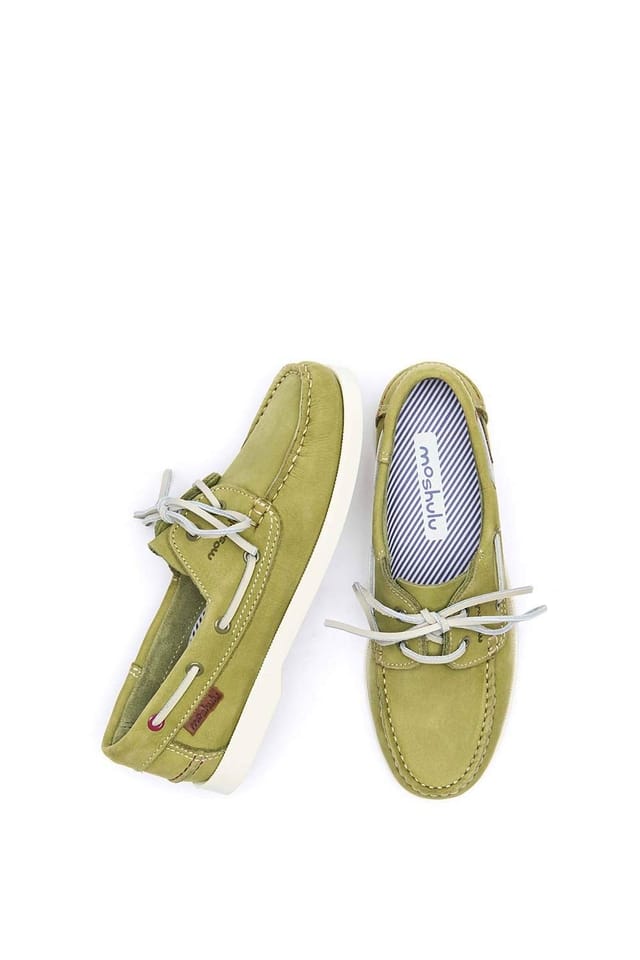 Moshulu Moshulu Women's 'Salcombe 3' Boat Shoes in Pale Green - 2