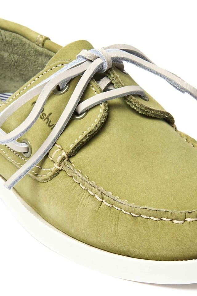 Moshulu Moshulu Women's 'Salcombe 3' Boat Shoes in Pale Green - 3