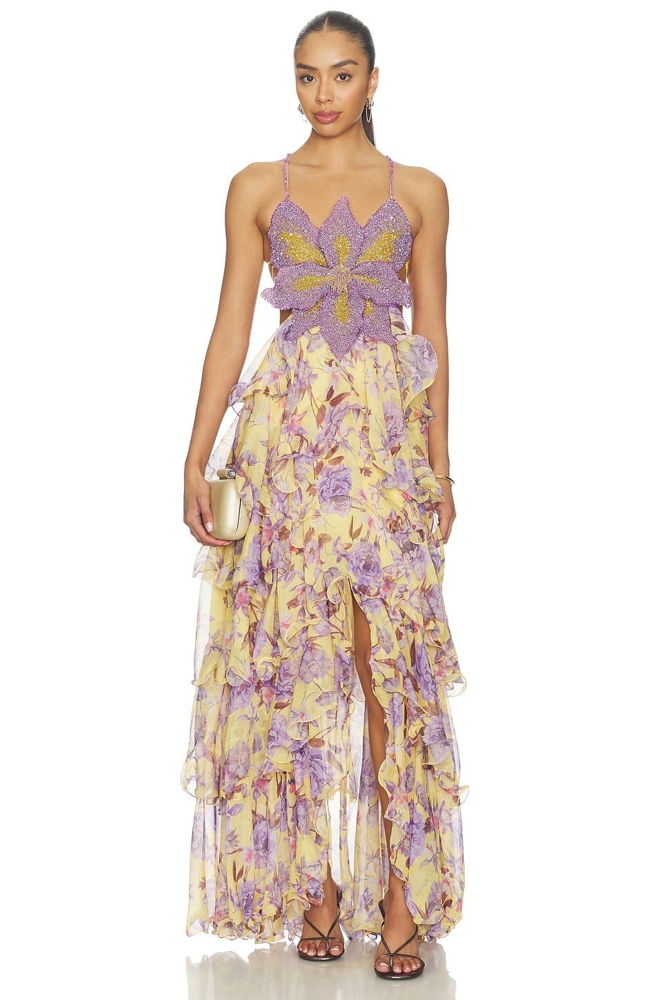 Revolve Peony Butterfly Maxi Dress in Yellow