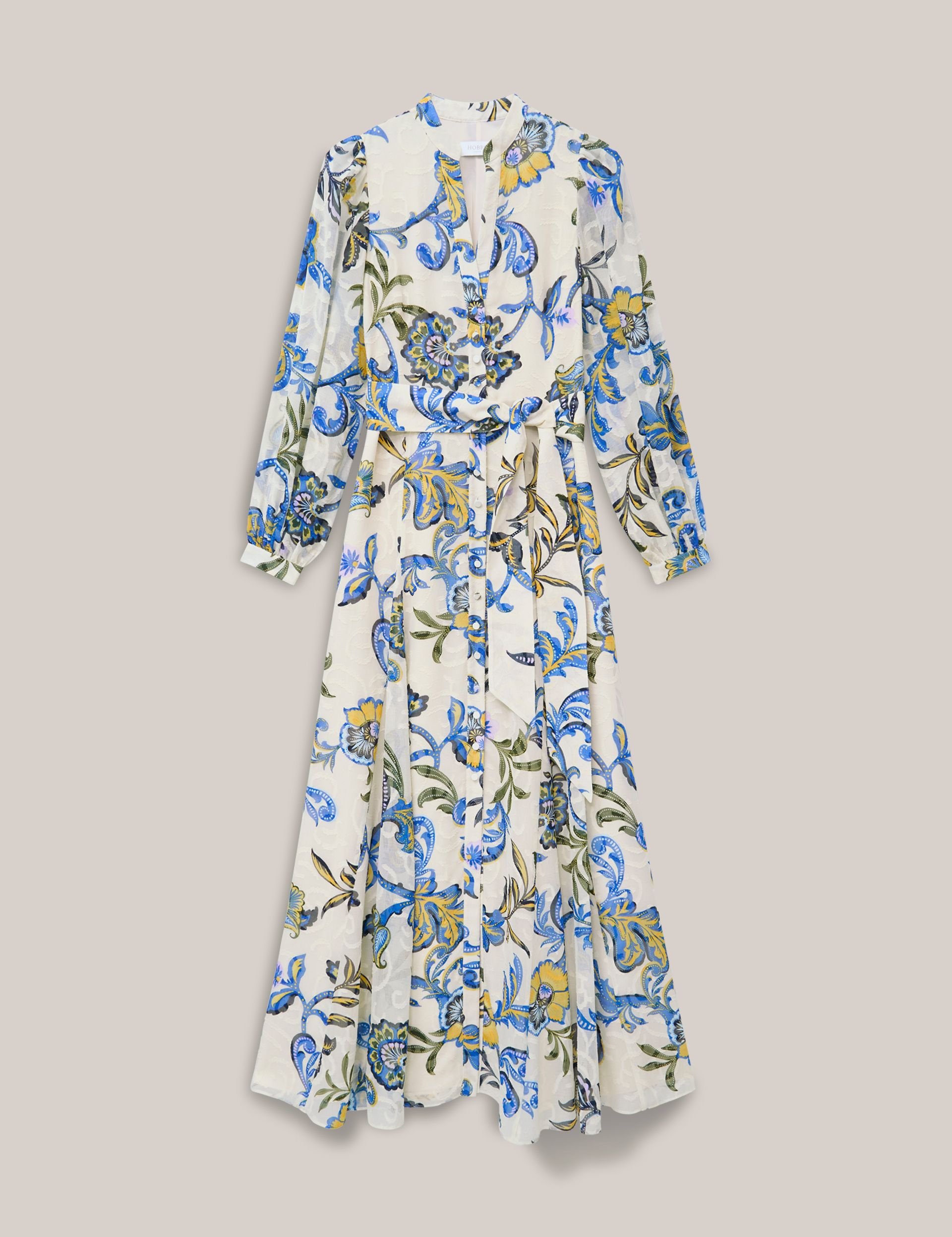 Hobbs London Hobbs London Women's Shanice Belted Maxi Shirt Dress in Cream - 2