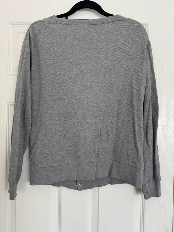 New Look Grey cardigan red blue green buttons colourful buttons oversized