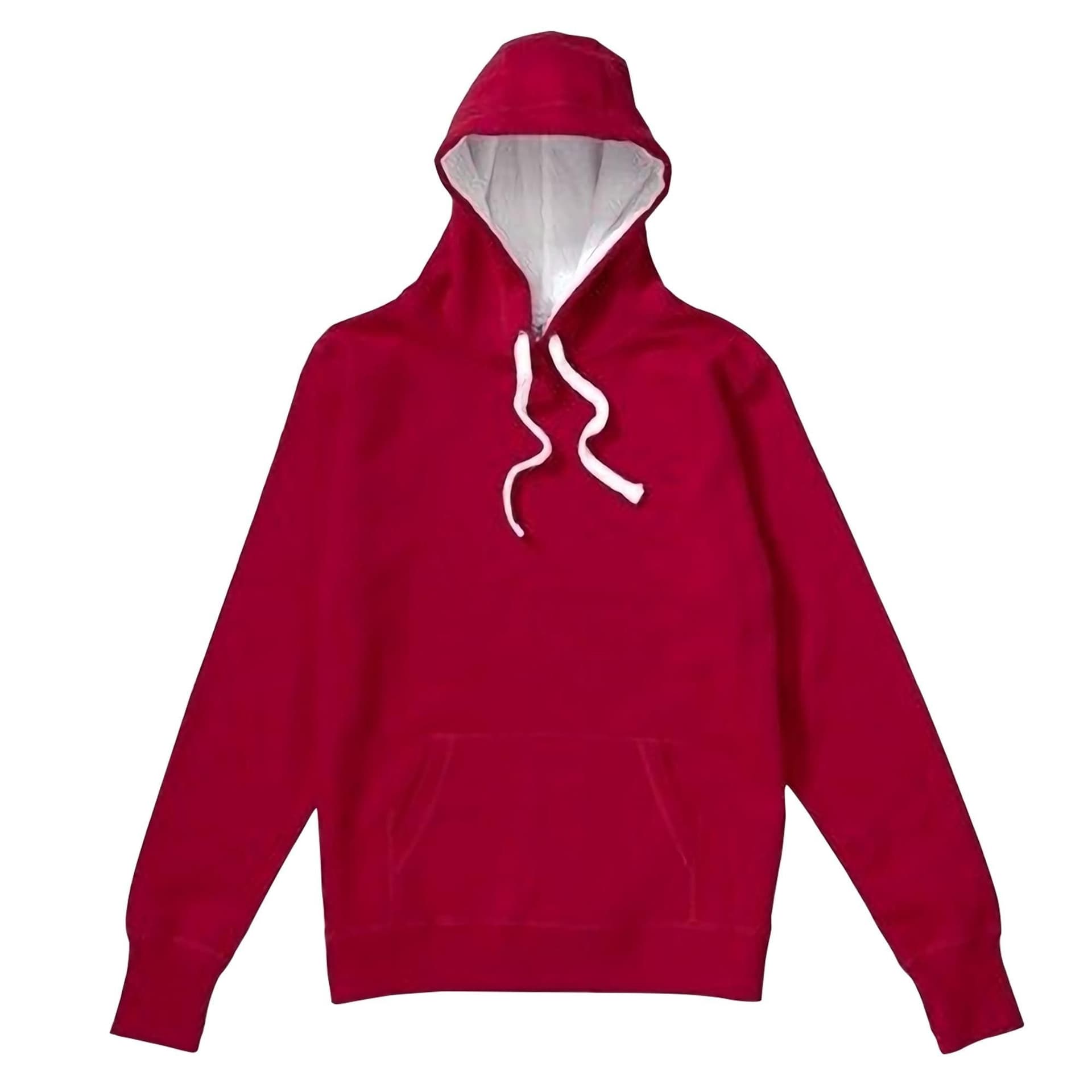 SG SG Men's Contrast Hooded Sweatshirt Hoodie in Red