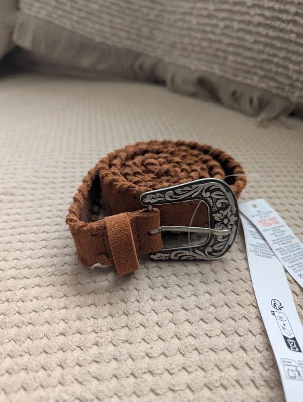 ASOS ASOS suede brown leather belt
