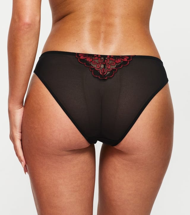 Ann Summers Women's Red Sexy Lace Padded Plunge Bra Ann Summers New Look - 3