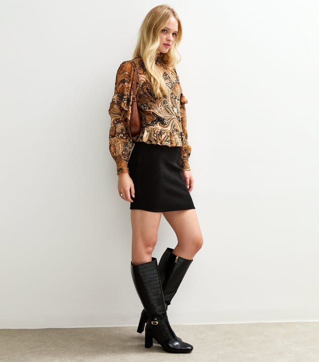 New Look Women's Black Corduroy Tube Mini Skirt New Look - 2
