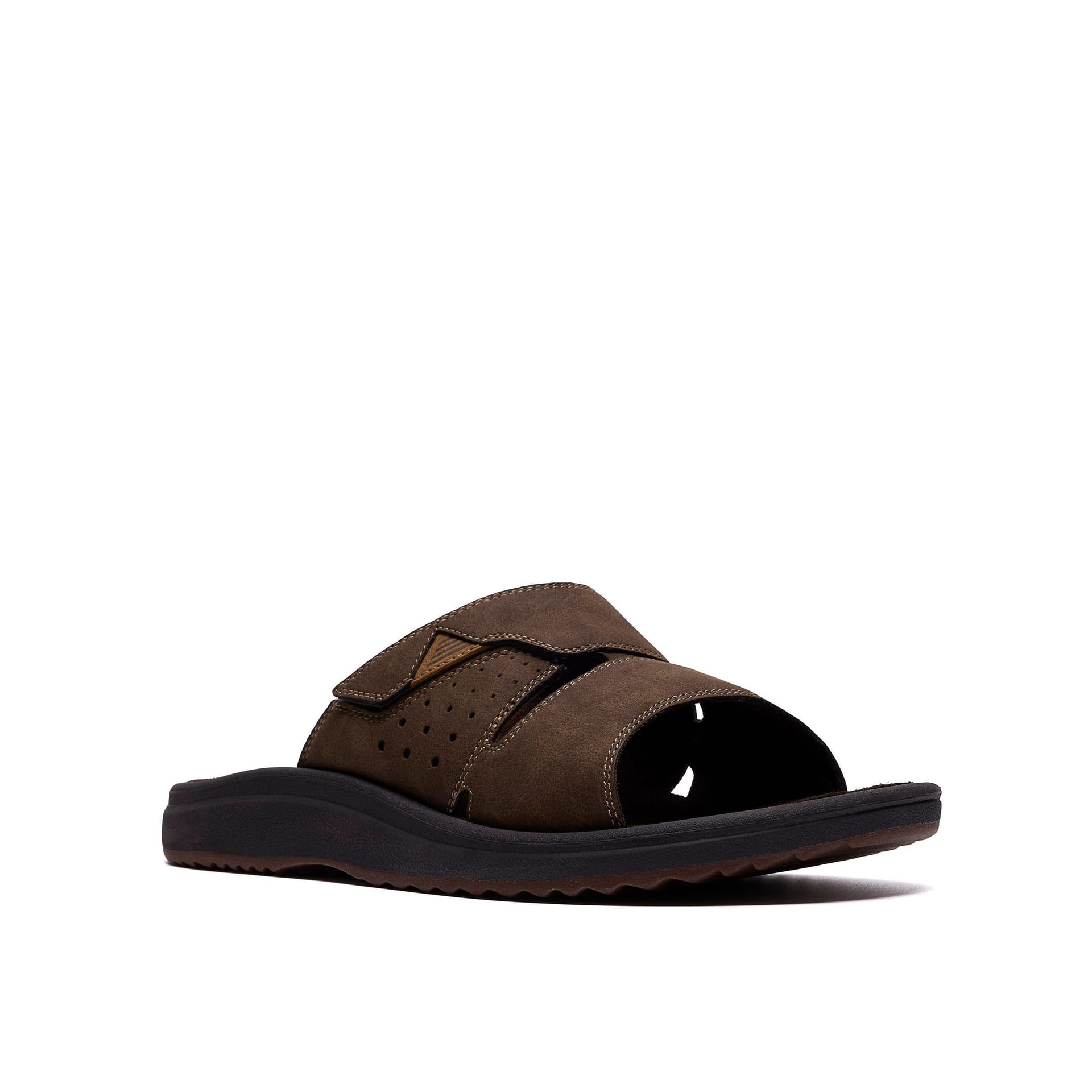 Clarks Clarks Men's Brinkley Slide Dark Brown Sliders - 4