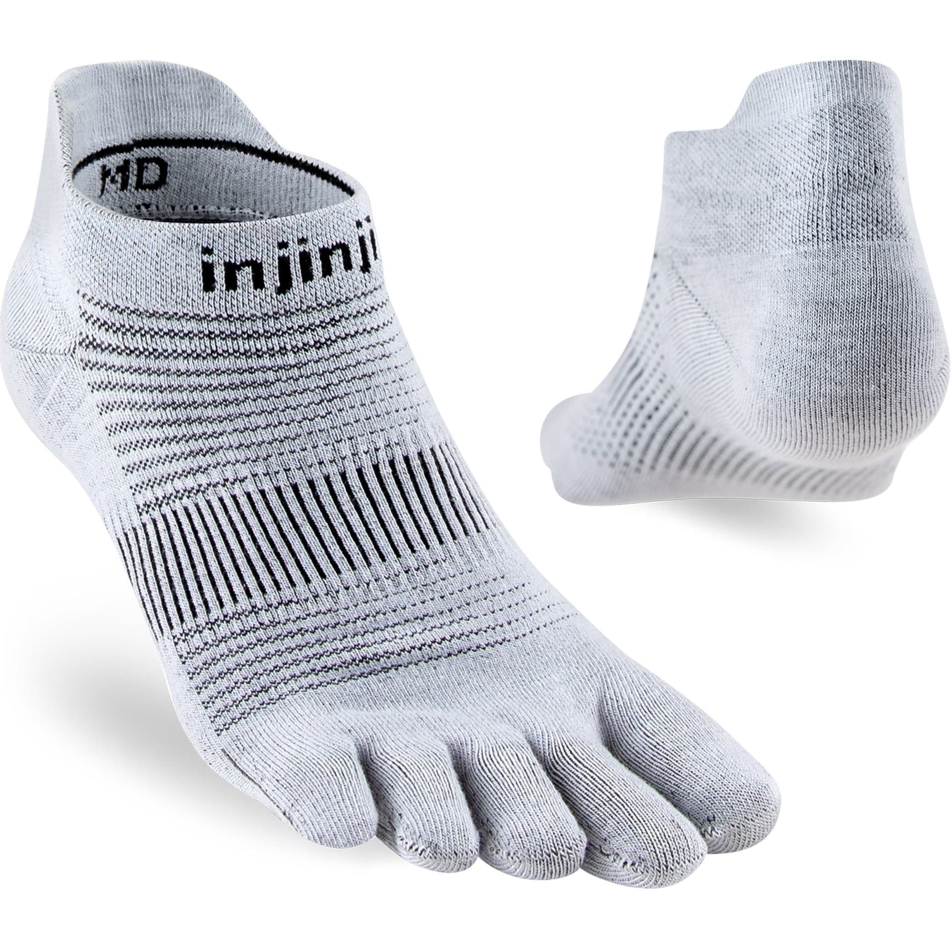 Injinji Injinji Men's Lightweight No-Show Toe Socks in Grey
