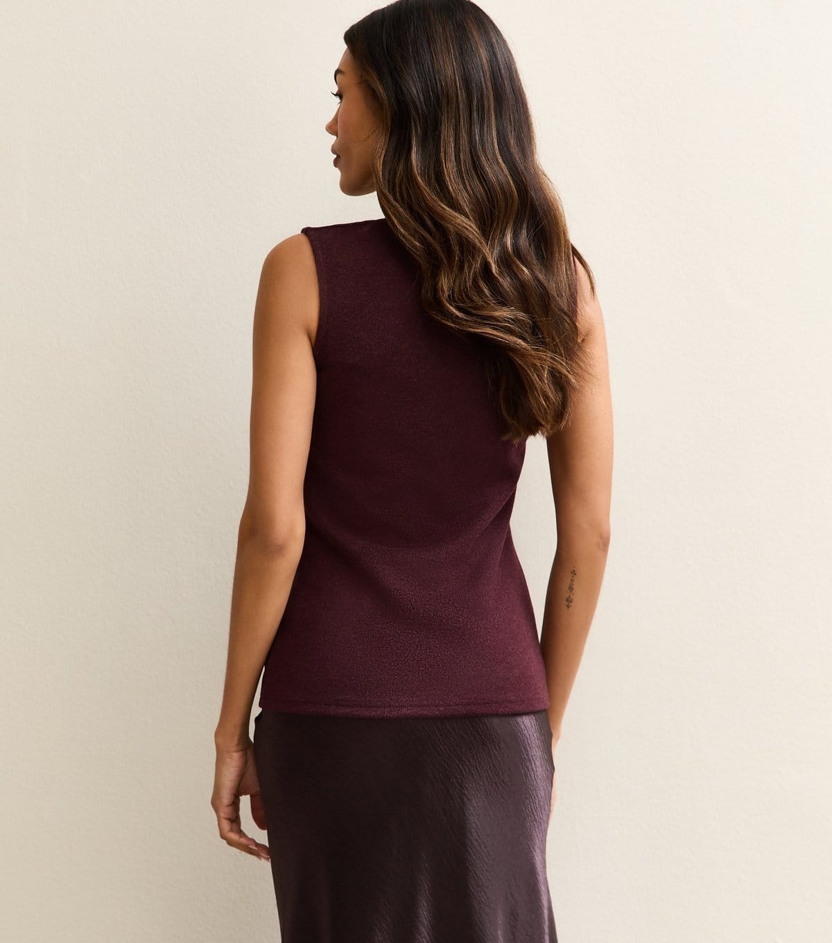 New Look Women's Maternity Burgundy Compact Knit Split Waistcoat New Look - 4