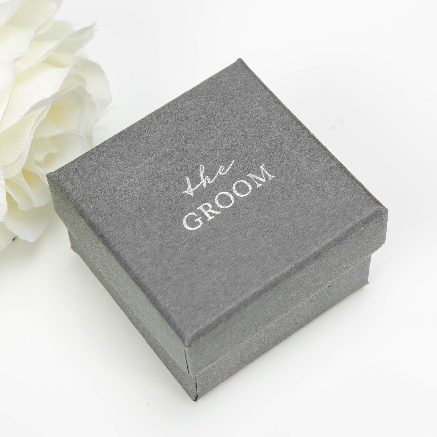 Amore by Juliana Amore by Juliana Men's Pair of Cufflinks Groom in Metallic Silver - 3