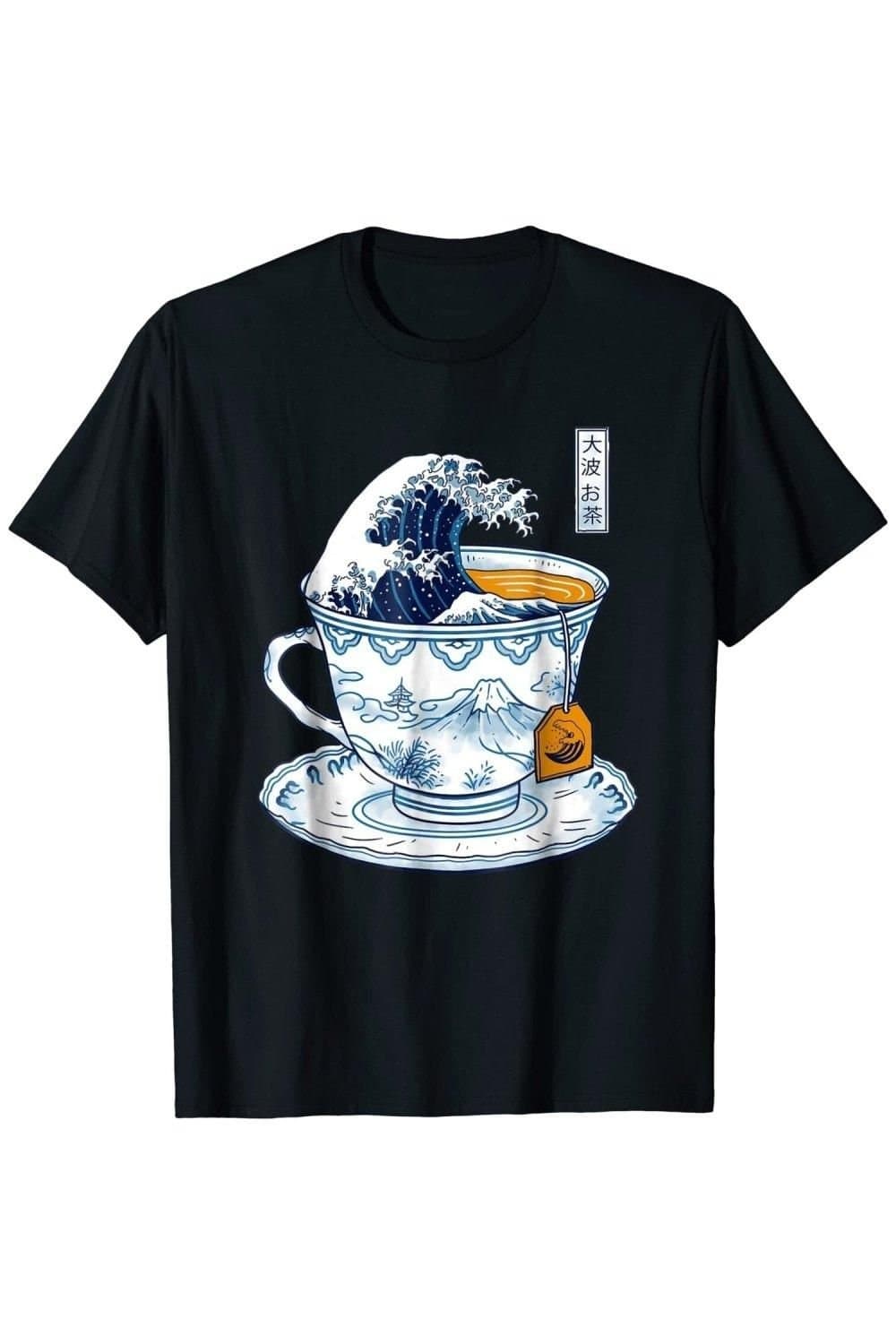 Vincent Trinidad Vincent Trinidad Men's The Great Kanagawa Tea T-Shirt in Black