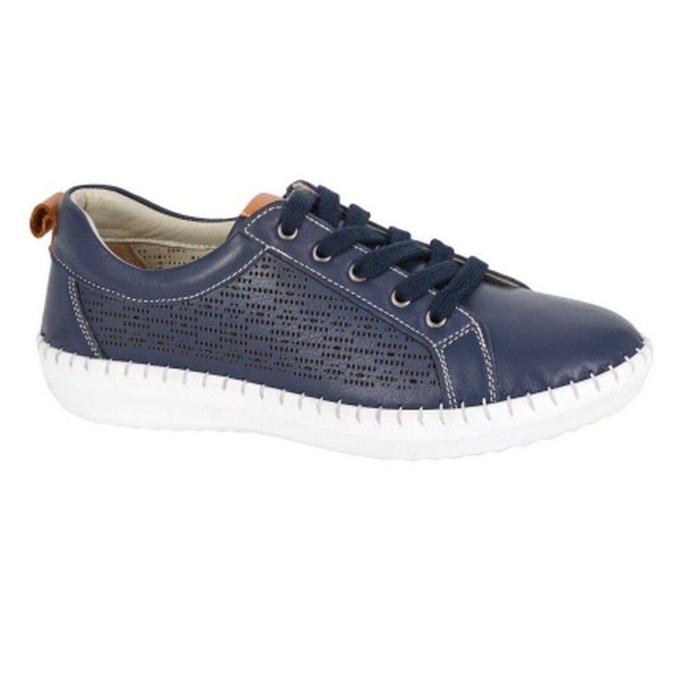 Mod Comfys Mod Comfys Women's Leather Trainers in Navy - 1