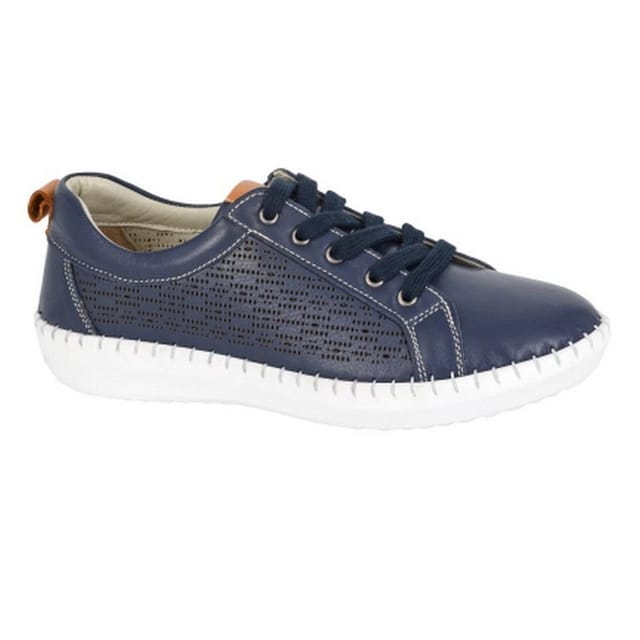 Mod Comfys Mod Comfys Women's Leather Trainers in Navy - 2