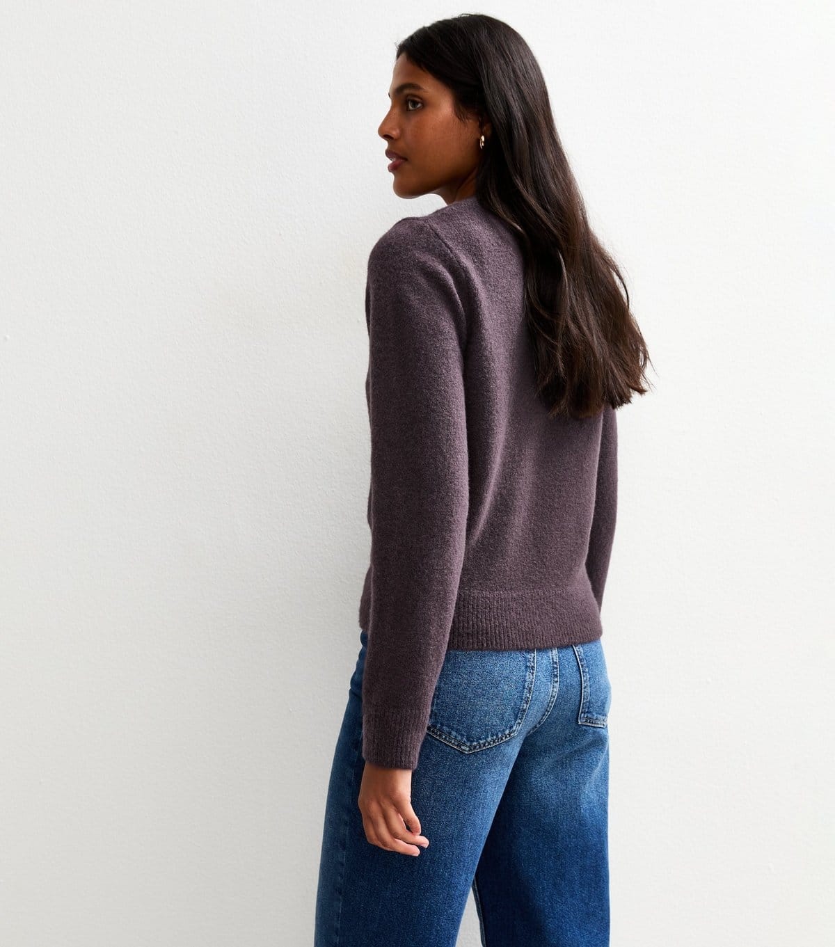 New Look Women's Purple Crew Neck Knit Jumper New Look - 4