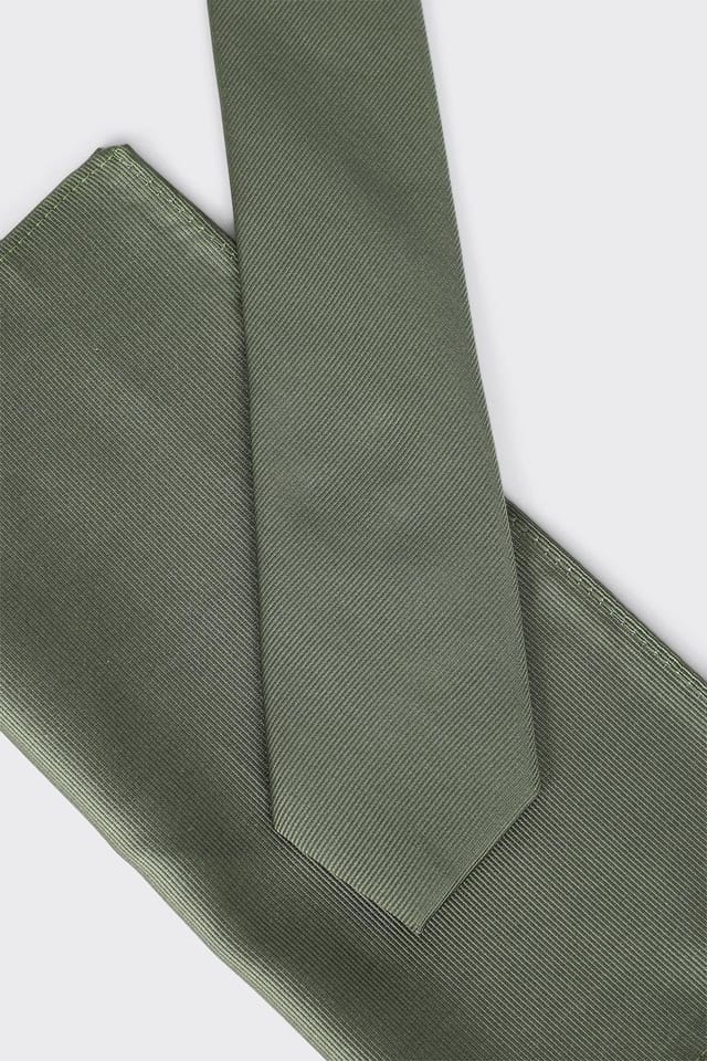 Burton Burton Men's Khaki Tie & Pocket Square Set - 3