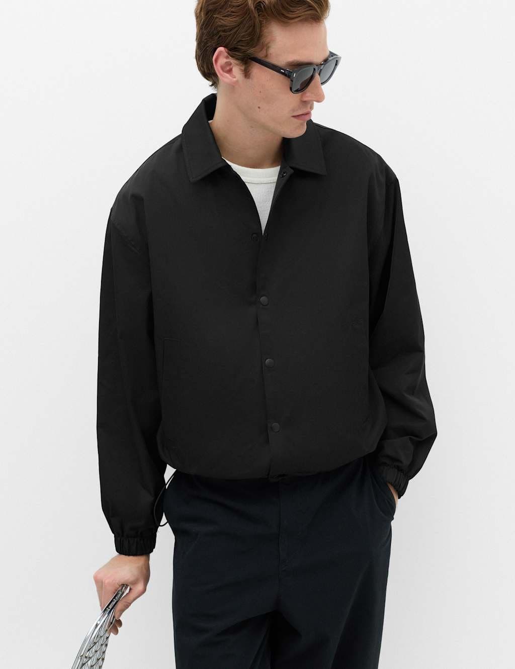 Marks & Spencer M&S Black Cotton Blend Coach Jacket