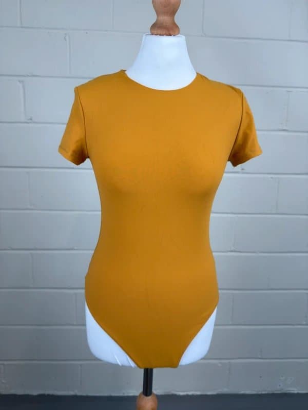 Free People Free People S UK 8-10 Stretchy Seamless Bodysuit in Golden Syrup