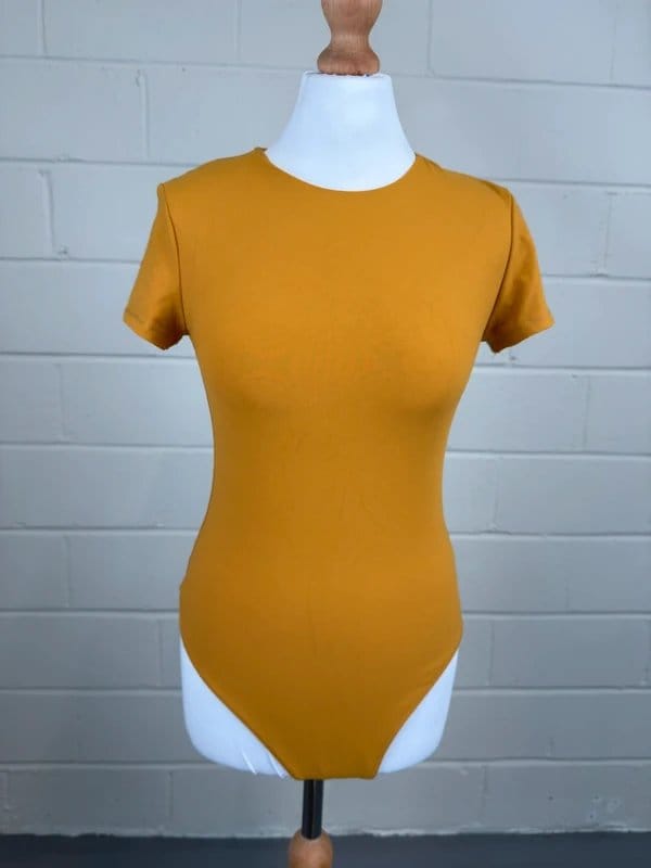 Free People Free People S UK 8-10 Stretchy Seamless Bodysuit in Golden Syrup - 1