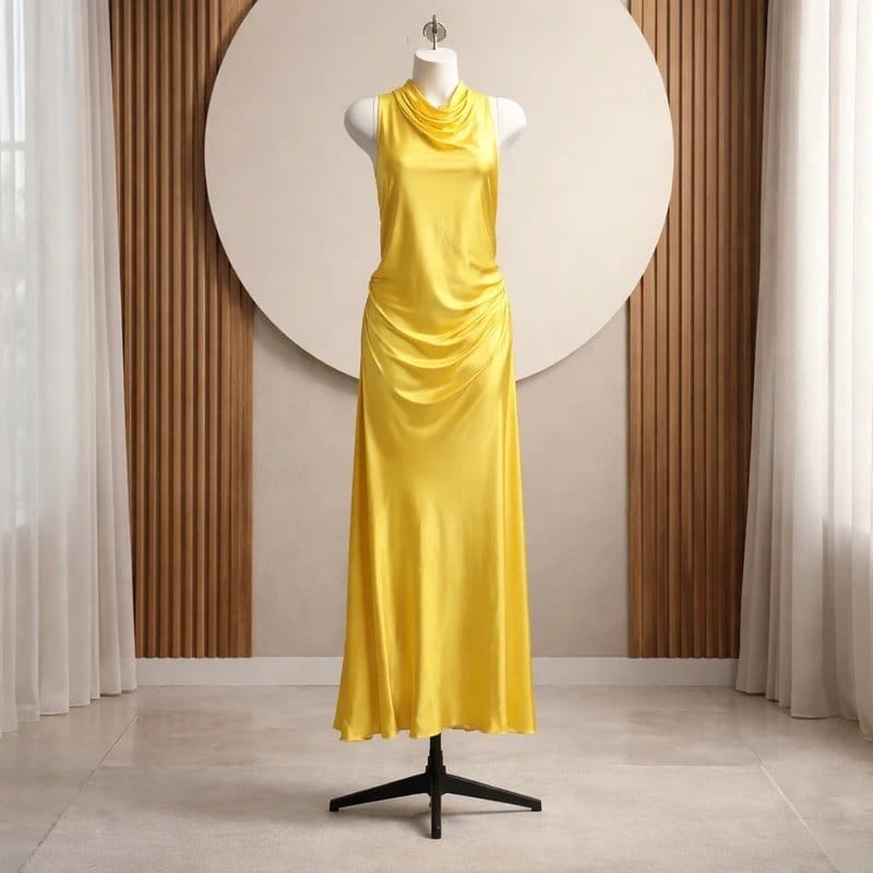 River Island * NEW * (shop floor) River Island Halter Neck Satin Maxi Dress - UK 16- - 1