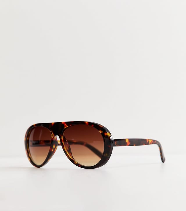 New Look Brown Tortoise Shell Pilot Aviator Sunglasses New Look - 2