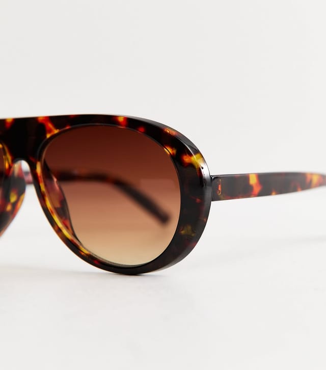 New Look Brown Tortoise Shell Pilot Aviator Sunglasses New Look - 3